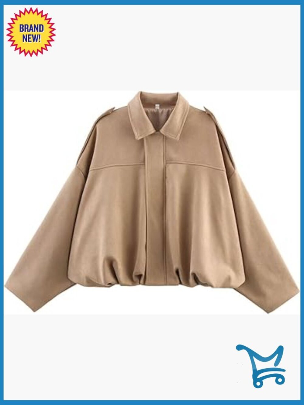 Faux Suede Bomber Jacket Long Sleeve Oversized Streetwear Lapel Pilot Coat
